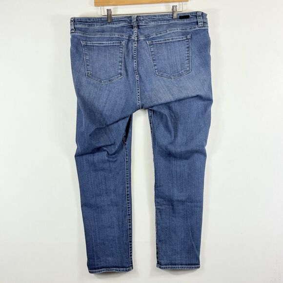 Kut from the Kloth Distressed Holes Straight Leg High Rise Jeans Women's 18 18W - Picture 5 of 9